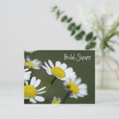 ホワイトデイジーブライダルシャワー招待 インビテーションポストカード (スタンド正面)