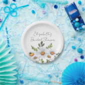 ホワイトデイジーブライダルシャワー紙プレート ペーパープレート (パーティー)