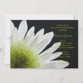 ホワイトデイジーブラック結婚ポストズブランチ 招待状