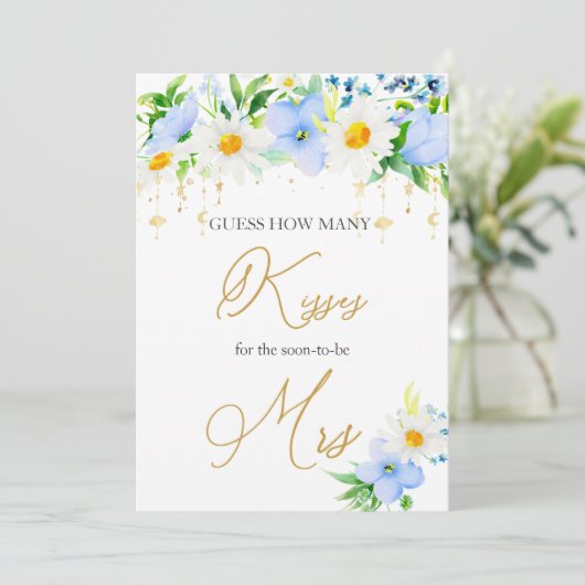 ホワイトデイジーブルーフローラ推測ゲーム数キス 招待状 (スタンド正面)