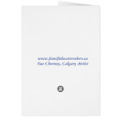 ホワイトデイジーブーケサンキューカード (裏面)