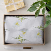 ホワイトデイジーベビーシャワーパステルグリーンガーデン 薄葉紙 (ギフト)