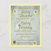 ホワイトデイジーベビーシャワー ポストカード (正面)