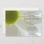 ホワイトデイジーペタル ウェディング リハーサル ディナー 招待状 (正面)