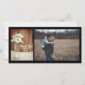 ホワイトデイジーミルクボトルバ結婚ンズサンキュー サンキューカード (正面)