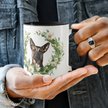 ホワイトデイジーリースベルギーマリノイスドッグ