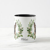 ホワイトデイジーリースベルギーマリノイスドッグ マグカップ (中央)