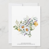 ホワイトデイジー伝統的結婚式招待状 招待状 (裏面)