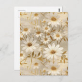 ホワイトデイジー千代紙 ポストカード (正面/裏面)