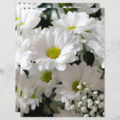 ホワイトデイジー及びベビーブレススクラップブック紙 (正面/裏面)