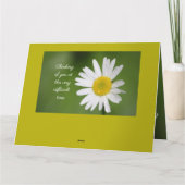 ホワイトデイジー悔やみや弔慰 カード (裏面)