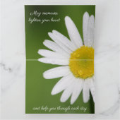 ホワイトデイジー悔やみや弔慰 カード (内部)
