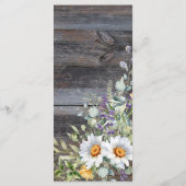 ホワイトデイジー結婚のメニュー メニュー (裏面)