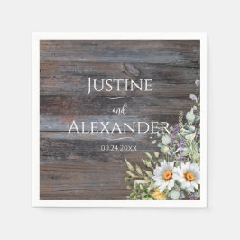 ホワイトデイジー結婚ズ スタンダードカクテルナプキン