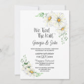 ホワイトデイジー結婚式の披露宴 招待状 (正面)