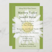 ホワイトデイジー結婚式招待状の発表 招待状 (正面/裏面)