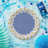 ホワイトデイジー縁どオンガンガム ペーパープレート (パーティー)