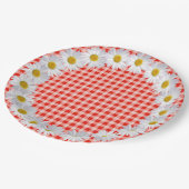 ホワイトデイジー縁どオンガンガム ペーパープレート (アングル)