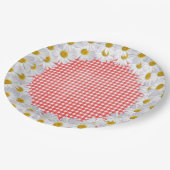 ホワイトデイジー縁どオンガンガム ペーパープレート (アングル)