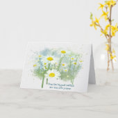 ホワイトデイジー考えるフィールドのYouカード カード (黄色い花)