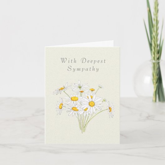 ホワイトデイジー考えズオブユー同情カード カード (正面)