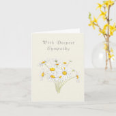 ホワイトデイジー考えズオブユー同情カード カード (黄色い花)