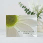 ホワイトデイジー花びらありがとう悔やみや弔慰 サンキューカード (スタンド正面)