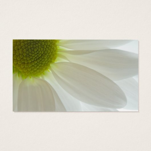 ホワイトデイジー花びら結婚ズサンキューメッセージカード (裏面)