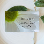 ホワイトデイジー花びら結婚ズサンキューメッセージカード