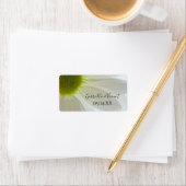 ホワイトデイジー花びら結婚式の引き出物ラベル ラベル (インサイチュ)