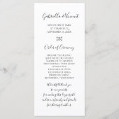 ホワイトデイジー花びら結婚式 プログラム (裏面)