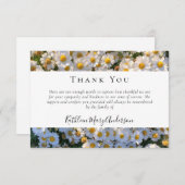 ホワイトデイジー葬儀悔やみや弔慰フローラ サンキューカード (正面/裏面)