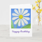 ホワイトデイジー誕生日カード カード (黄色い花)