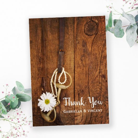 ホワイトデイジー馬ビットウェスタン結婚ズサンキュー サンキューカード