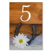 ホワイトデイジー馬蹄西結婚のテーブル番号 テーブルナンバー (裏面)