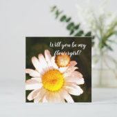 ホワイトデイジー , あなたが私のフラワーガールになってくれますか カード (スタンド正面)