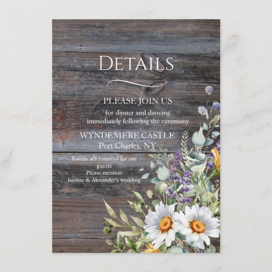 ホワイトデイジー エンクロージャーカード (正面)