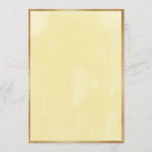 ホワイトデイジー ゴールドフレーム イエロー 結婚式 招待状 (裏面)