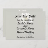 ホワイトデイジー セーブザデート (正面/裏面)