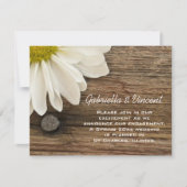 ホワイトデイジー&バーンウッド婚約発表 招待状 (正面)