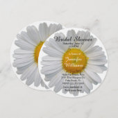 ホワイトデイジー ブライダルシャワー 招待状 (正面/裏面)