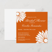 ホワイトデイジー ブライダルシャワー 招待状 (正面/裏面)