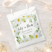 ホワイトデイジー |ベビーシャワー夏フローラ開花 フェイバーバッグ (クリップ留めされた状態)