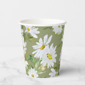 ホワイトデイジー |ベビーシャワー夏フローラ開花 紙コップ (裏面)