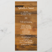 ホワイトデイジー&ホースシューウェスタン結婚式 プログラム (裏面)