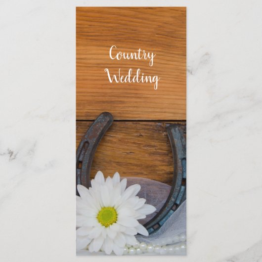 ホワイトデイジー&ホースシューウェスタン結婚式 プログラム (正面)