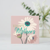 ホワイトデイジー モダン フラワーブーム 母の日 シーズンカード (スタンド正面)