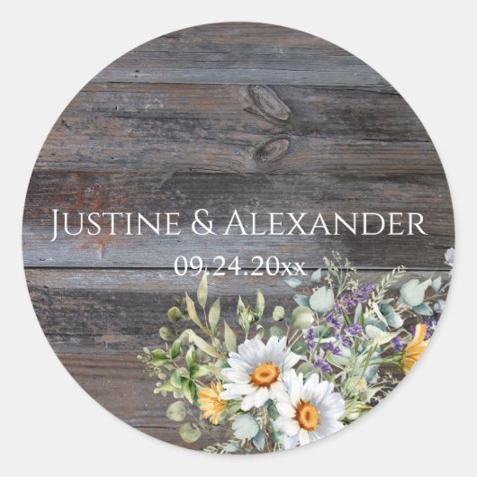 ホワイトデイジー ラウンドシール (正面)