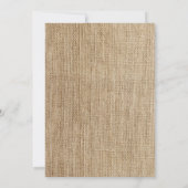 ホワイトデイジー ラスティック バーラップ 結婚式招待状 招待状 (裏面)