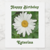 ホワイトデイジー ワインラベル (シングルラベル)